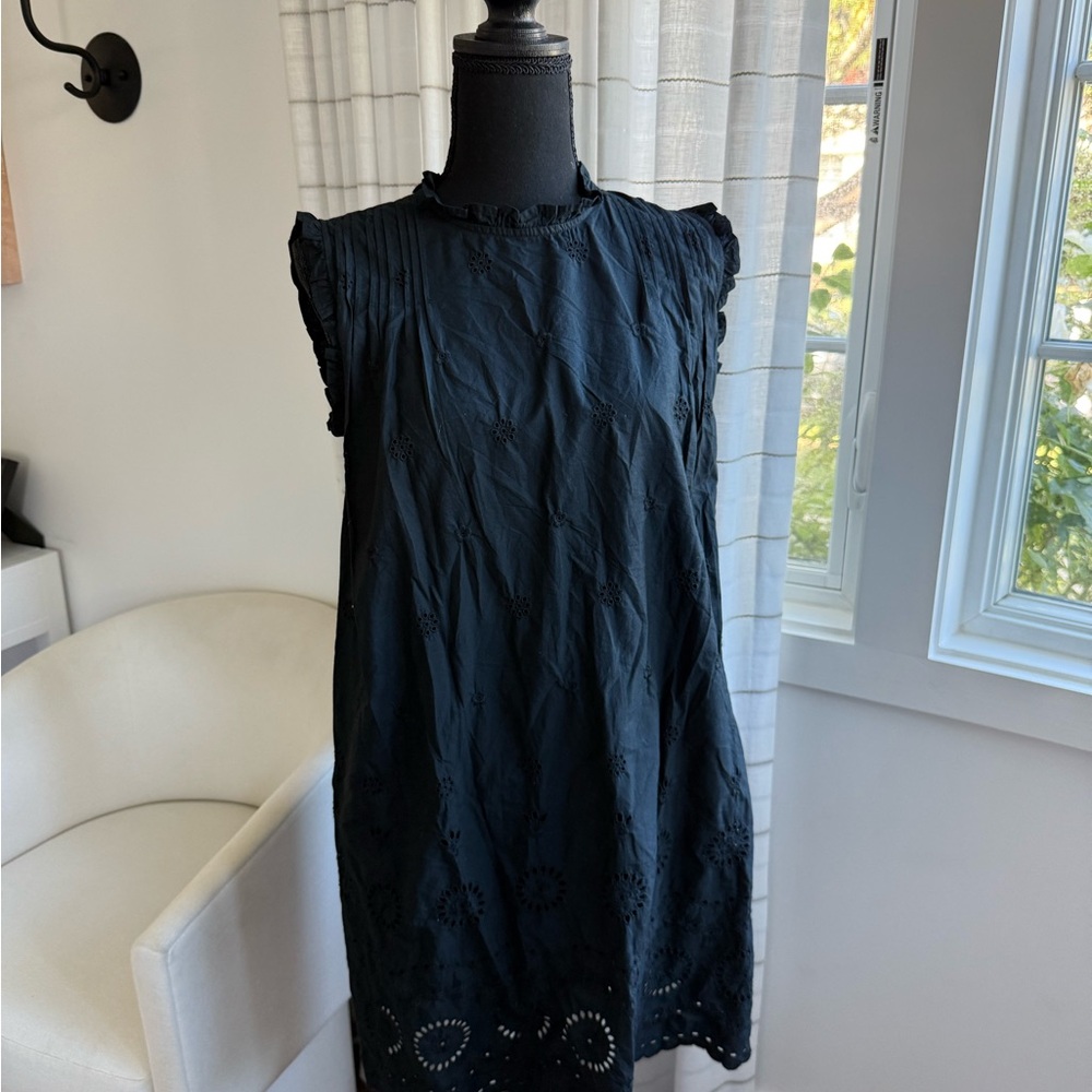 GAP x DÔEN Black Eyelet Mini Dress